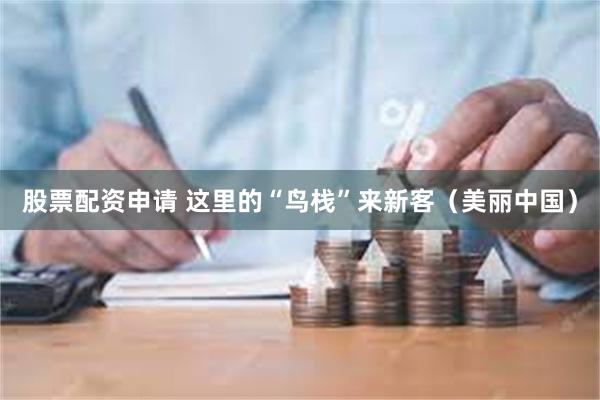 股票配资申请 这里的“鸟栈”来新客（美丽中国）