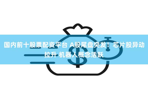 国内前十股票配资平台 A股尾盘突发！芯片股异动拉升 机器人概念活跃